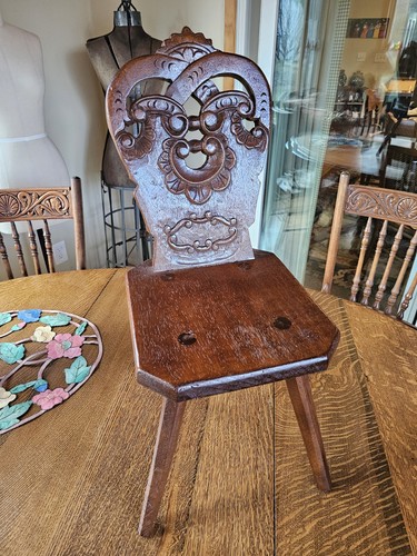 Antique alpine folk art wooden - folk,