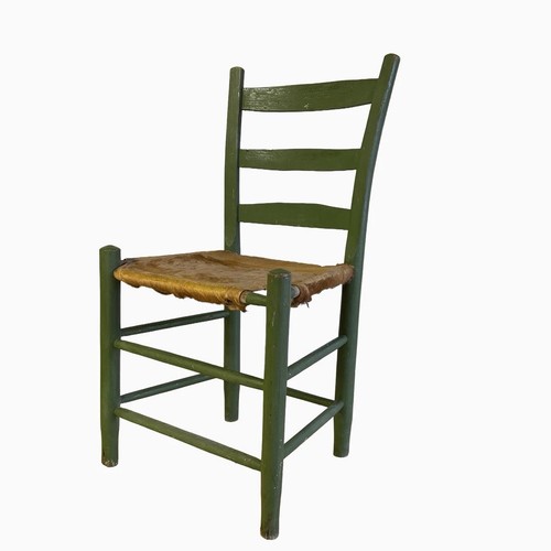 Antique green ladder back - antique,